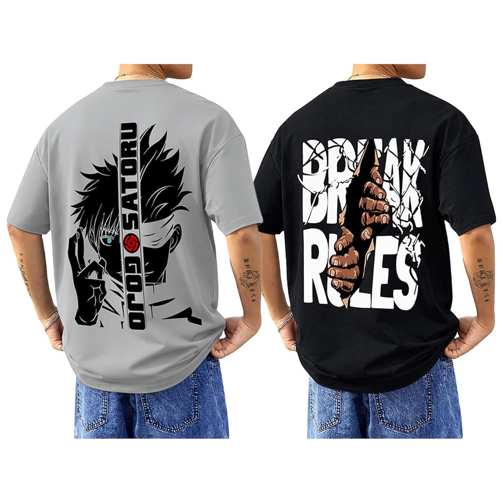 AUSK Baggy Hip-Hop T-Shirt for Men - Graphic Printed T Shirts || Oversized Men Tshirt || T-Shirts