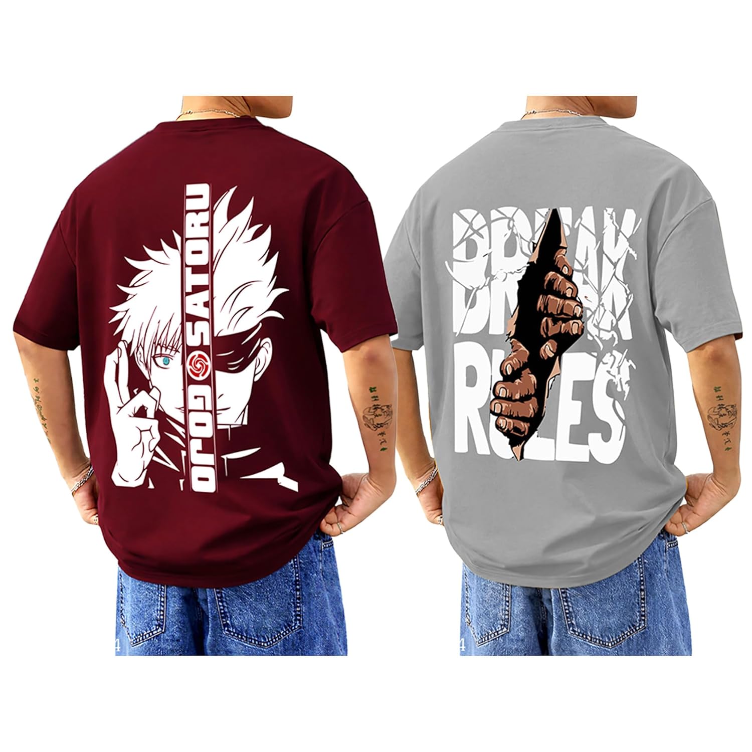AUSK Baggy Hip-Hop T-Shirt for Men - Graphic Printed T Shirts || Oversized Men Tshirt || T-Shirts