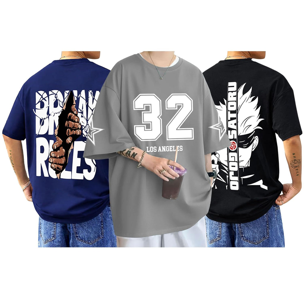 AUSK Baggy Hip-Hop T-Shirt for Men - Graphic Printed T Shirts || Oversized Men Tshirt || T-Shirts